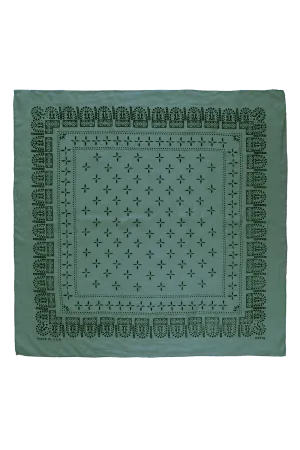 1930's Bandana, Regen Silk, Juniper