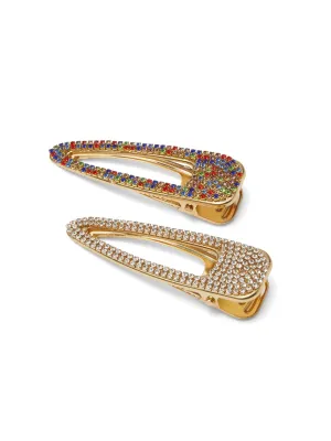 2-Piece Rhinestone Hair Clip Set
