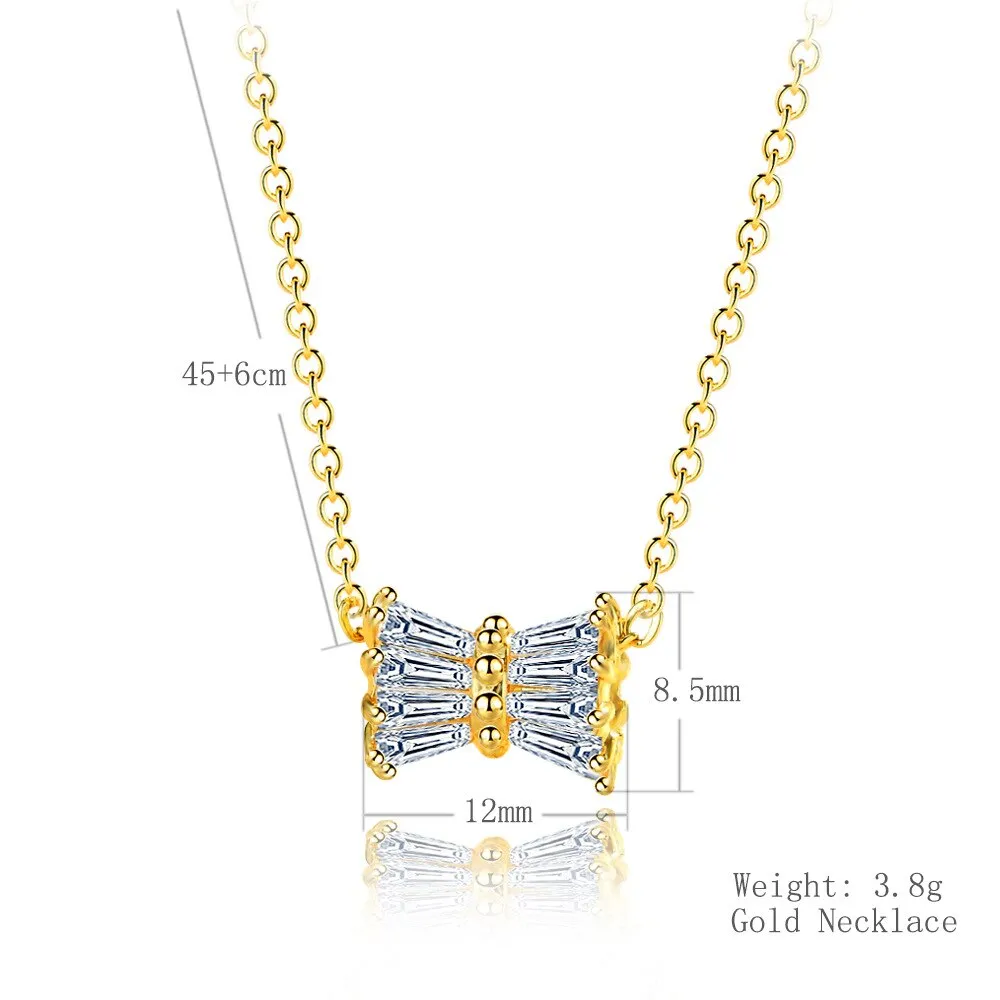 2019 Bow-tie hourglass pendant lovely simple necklace clavicle chain party gift
