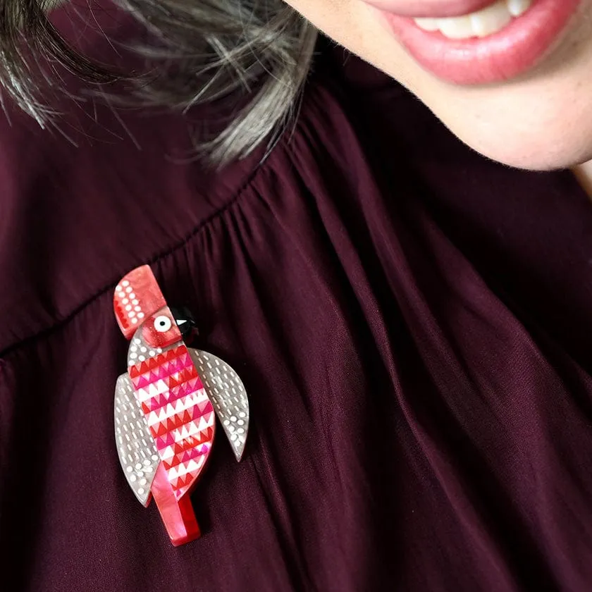 A Cockatoo Named Squawk Brooch