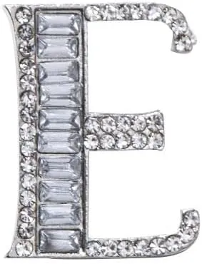 A-Z 26 Letters Brooch Pins Silver Initial Rhinestone Brooches Crystal Alphabet Breastpin Pin Women Gifts Jewelry