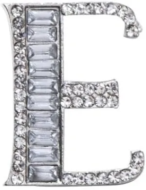 A-Z 26 Letters Brooch Pins Silver Initial Rhinestone Brooches Crystal Alphabet Breastpin Pin Women Gifts Jewelry