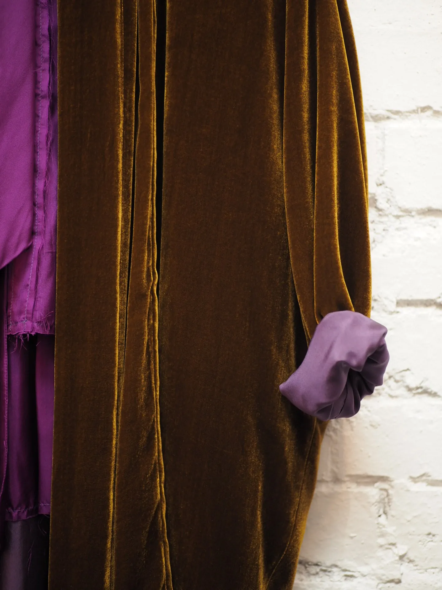 Amano Silk velvet cocoon coat - Midnight Blue