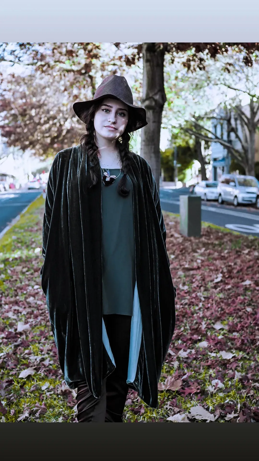 Amano Silk velvet cocoon coat - Midnight Blue