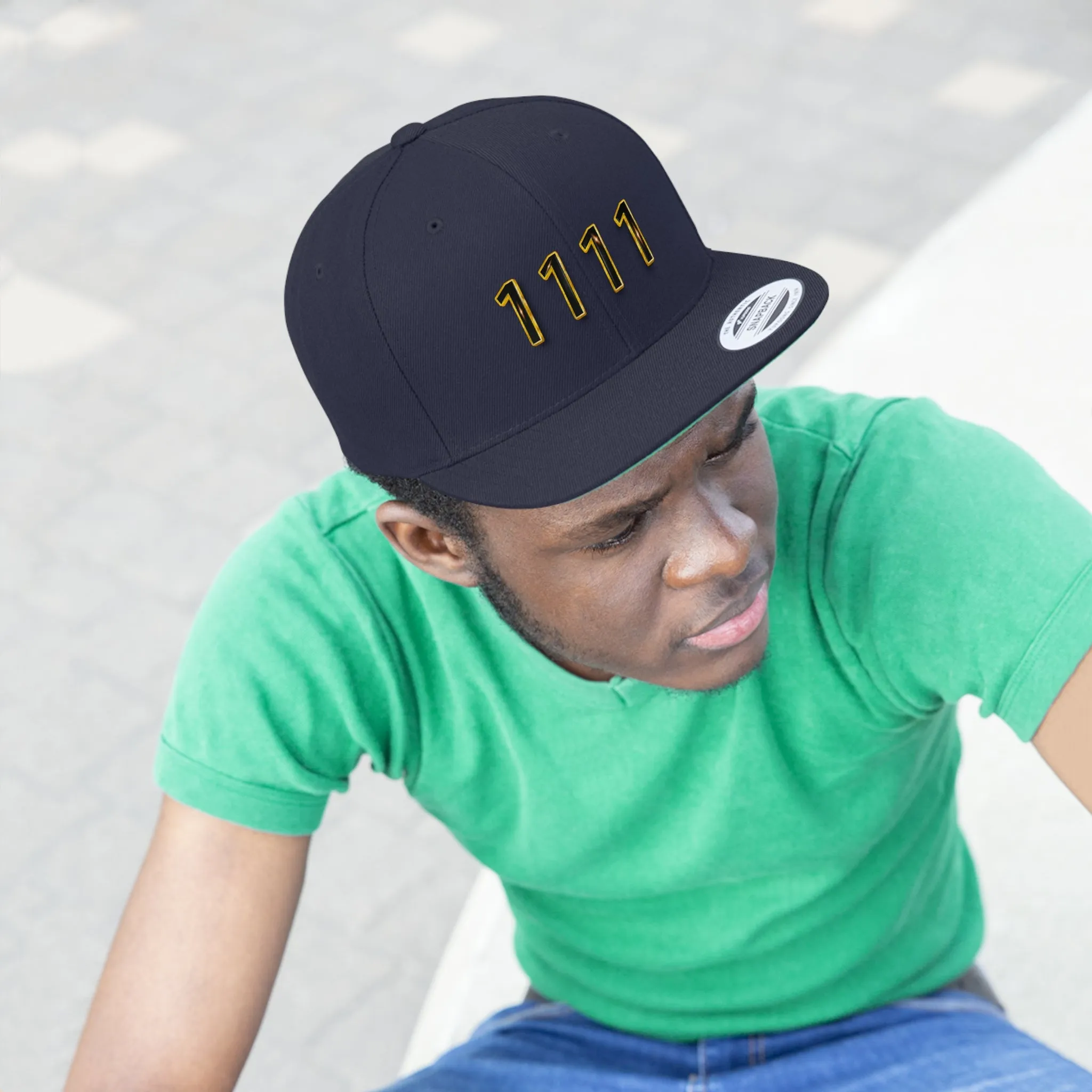 Angel Number 1111 Unisex Flat Bill Hat