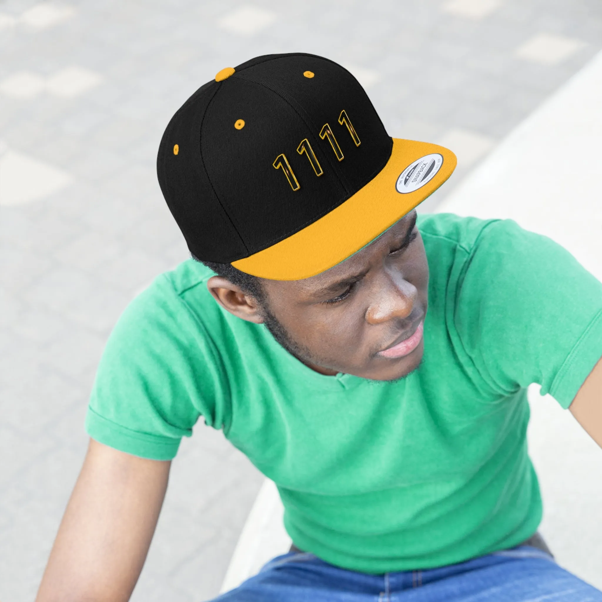 Angel Number 1111 Unisex Flat Bill Hat