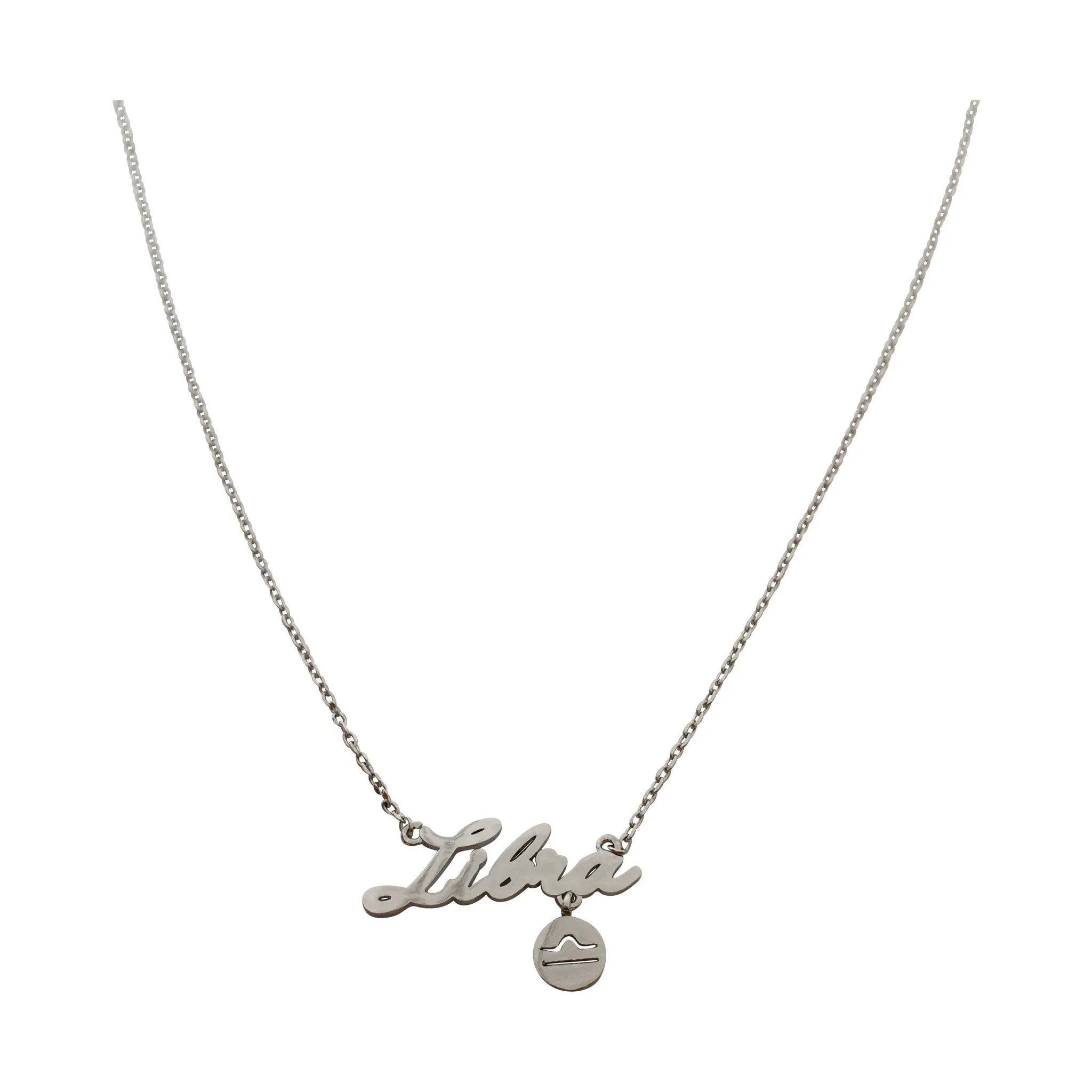 Aquarius Zodiac Sign Necklace (silver)
