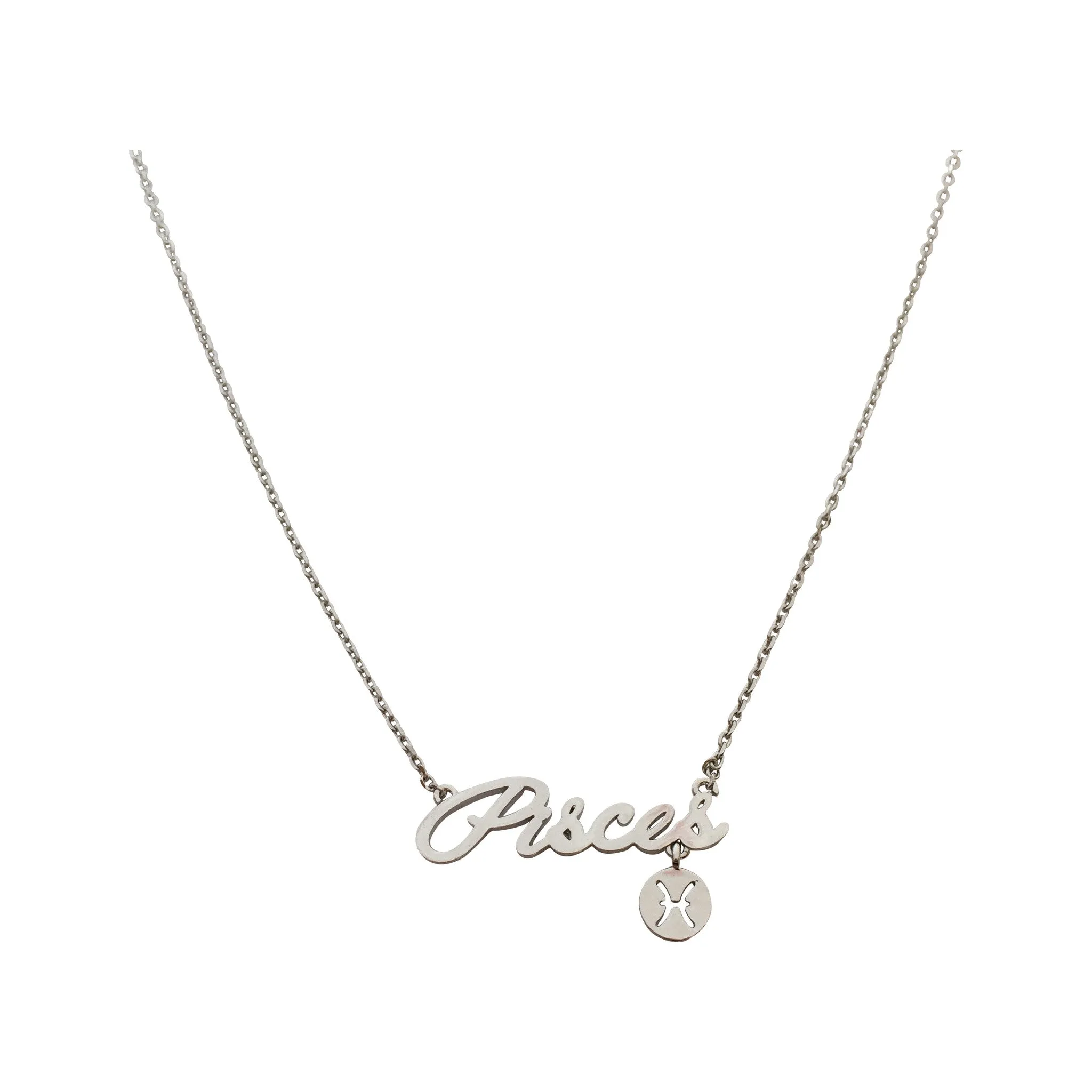 Aquarius Zodiac Sign Necklace (silver)