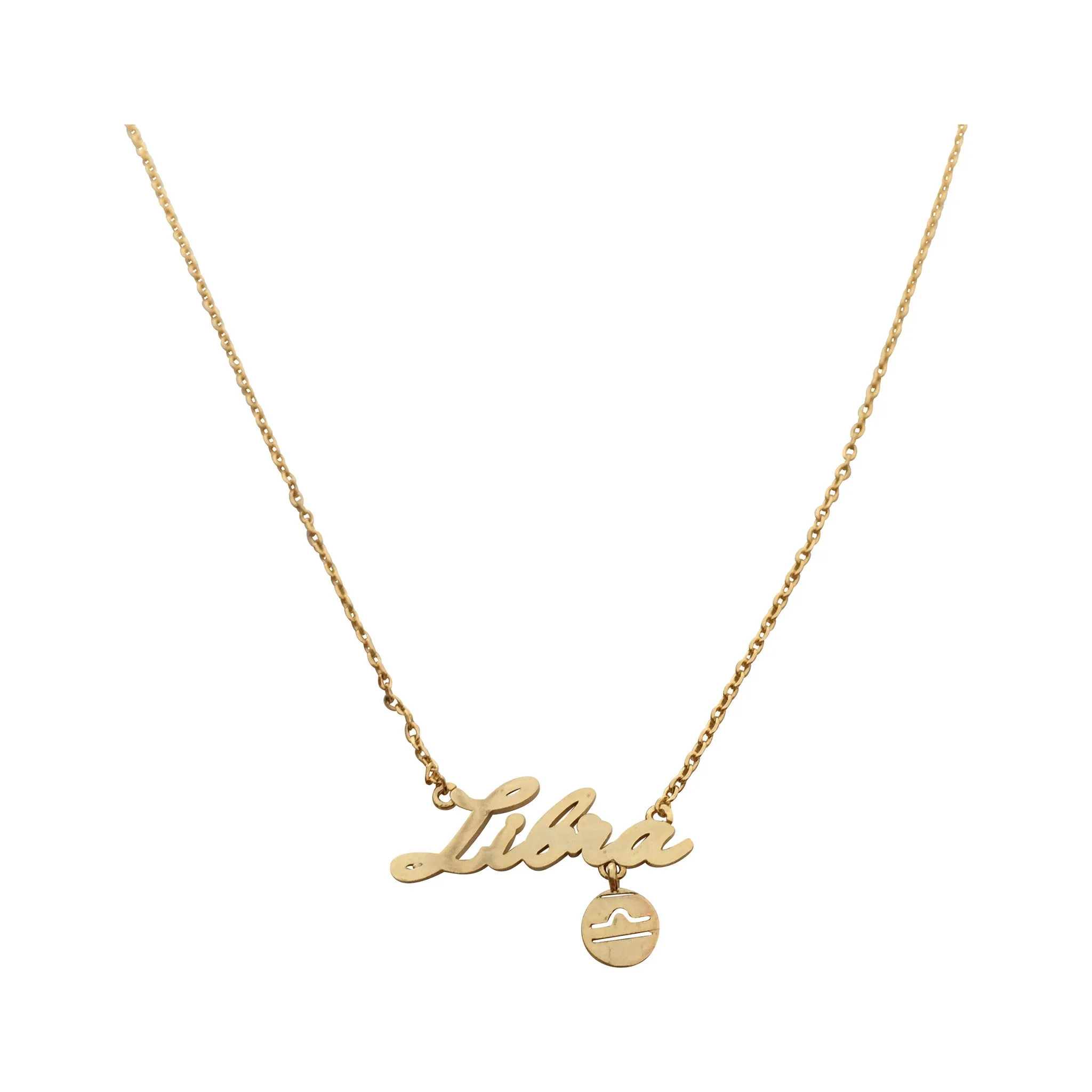 Aquarius Zodiac Sign Necklace (silver)