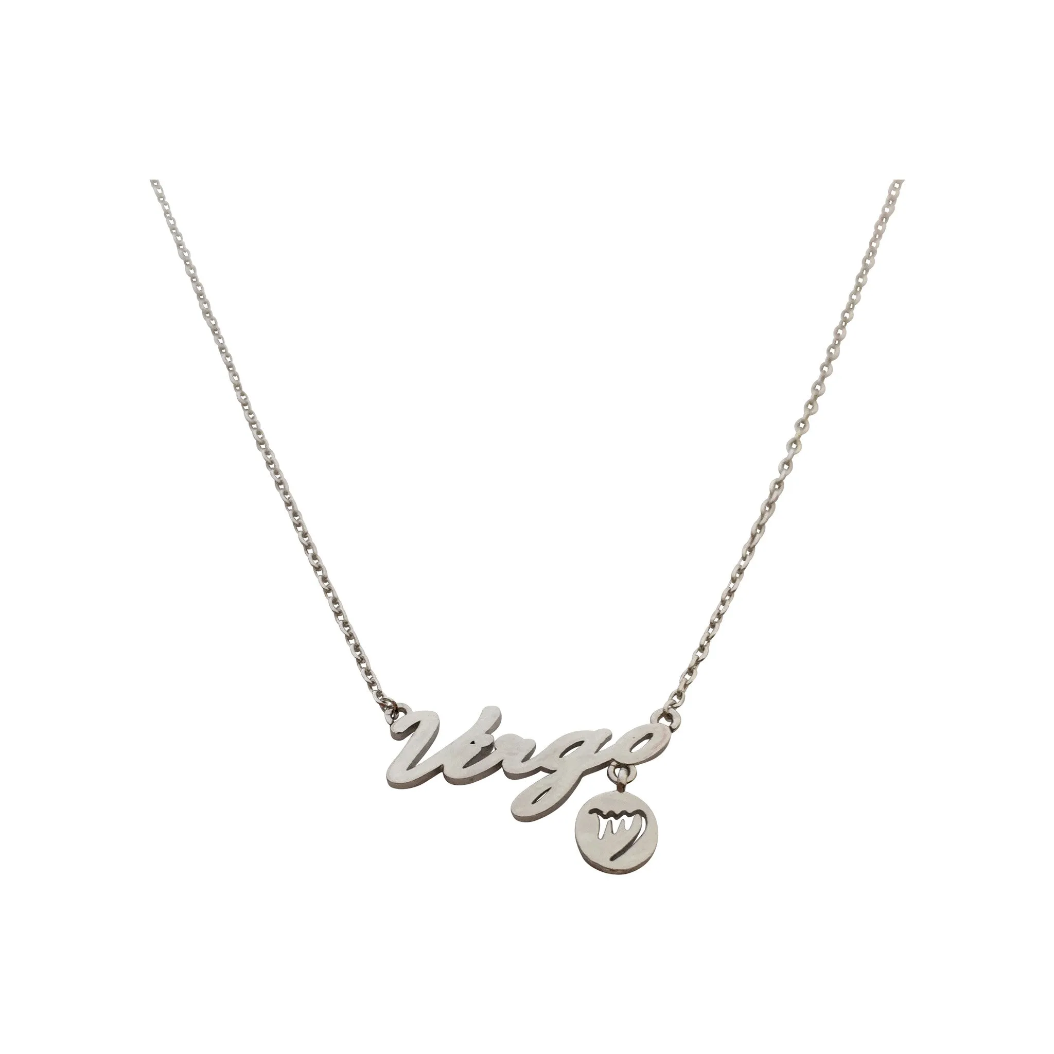 Aquarius Zodiac Sign Necklace (silver)