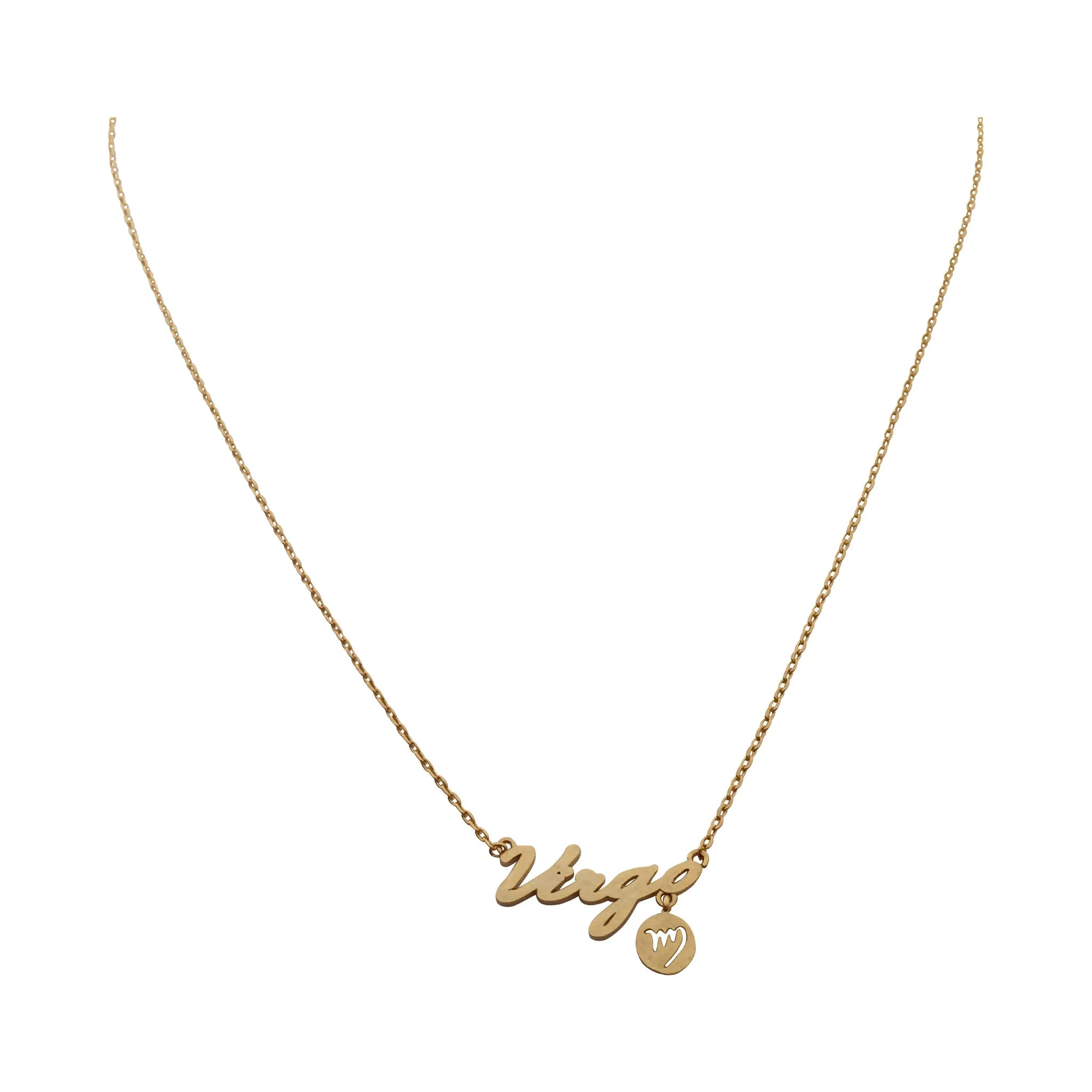 Aquarius Zodiac Sign Necklace (silver)