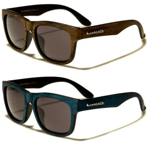 Biohazard Wooden Look Retro 80's Sunglasses