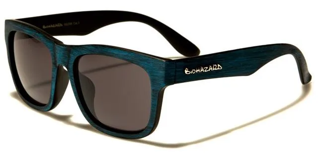 Biohazard Wooden Look Retro 80's Sunglasses