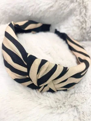 Black Colour Hair Band Allie Zebra Rose 2040