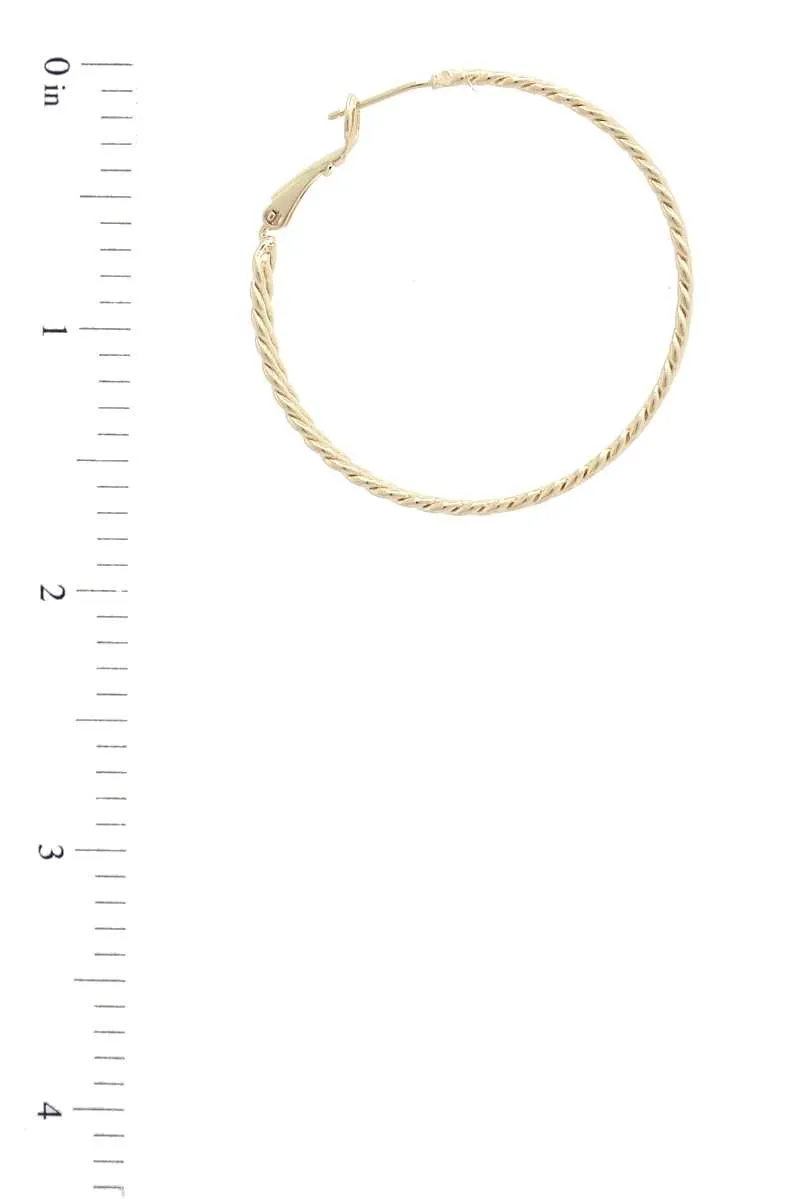 Briaded Edge Hoop Earring