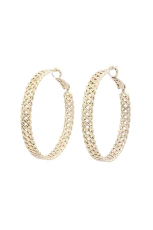 Briaded Edge Hoop Earring