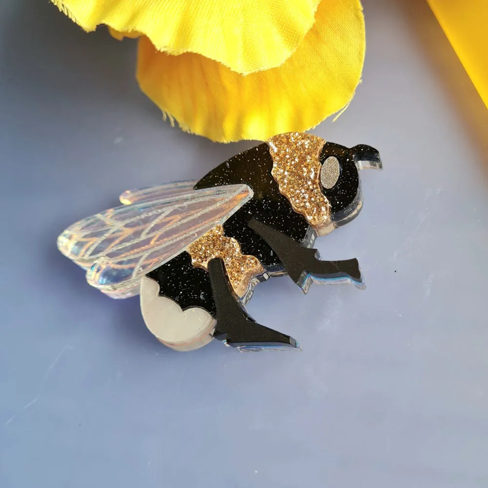 Bumblebee Pin Brooch by Cherryloco