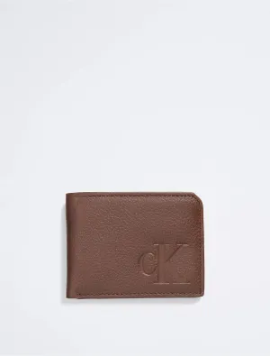 Calvin Klein Pebble Leather Slim Bifold Wallet - Men