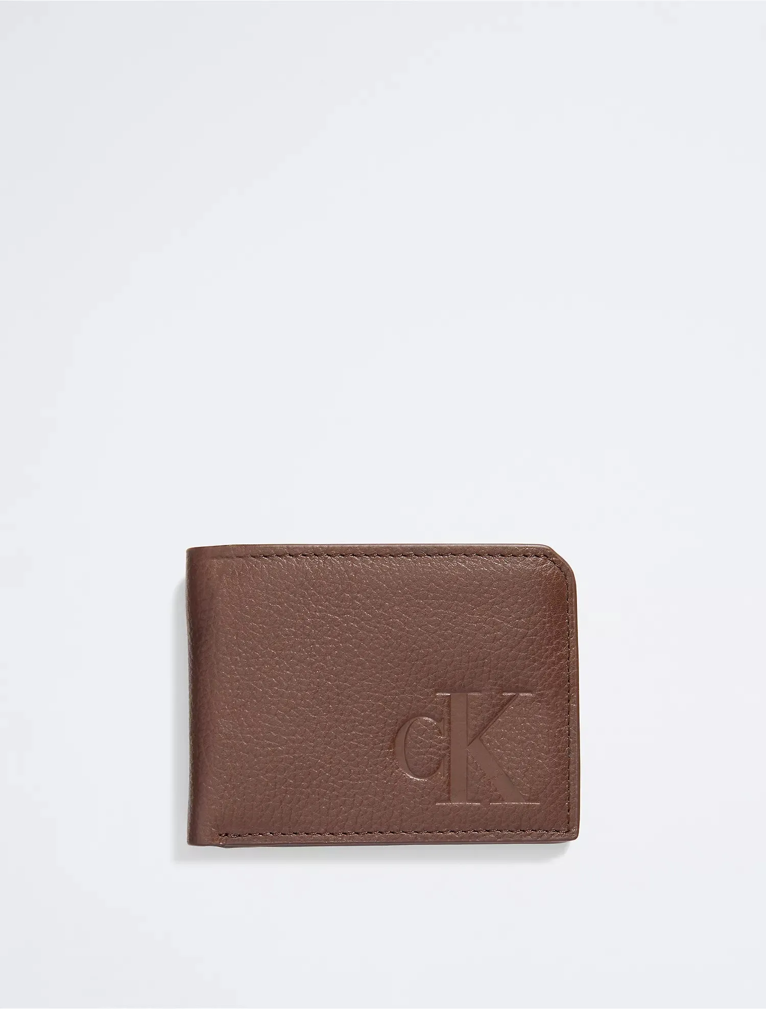 Calvin Klein Pebble Leather Slim Bifold Wallet - Men