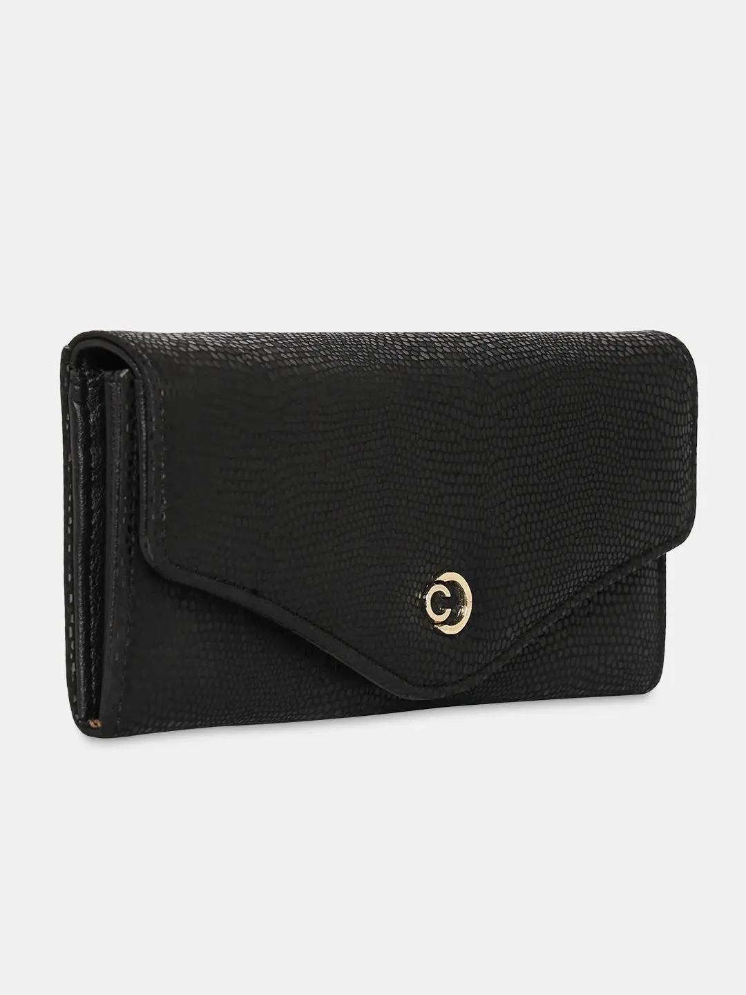 Caprese Ingrid Flapover Wallet Large Black