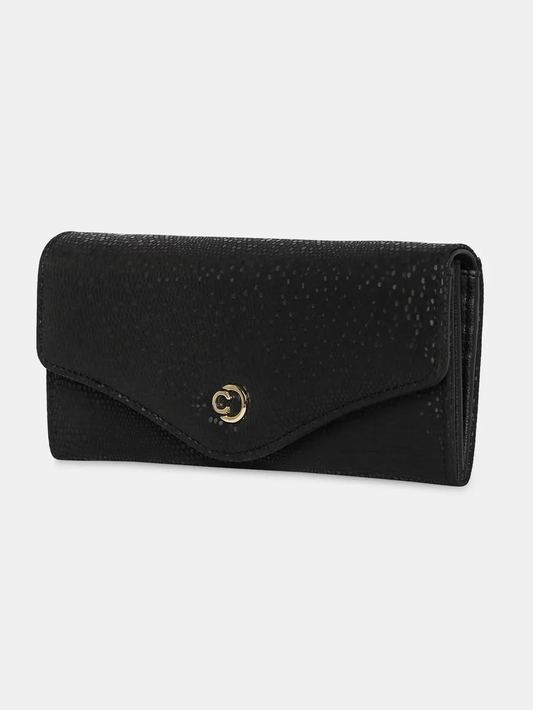 Caprese Ingrid Flapover Wallet Large Black