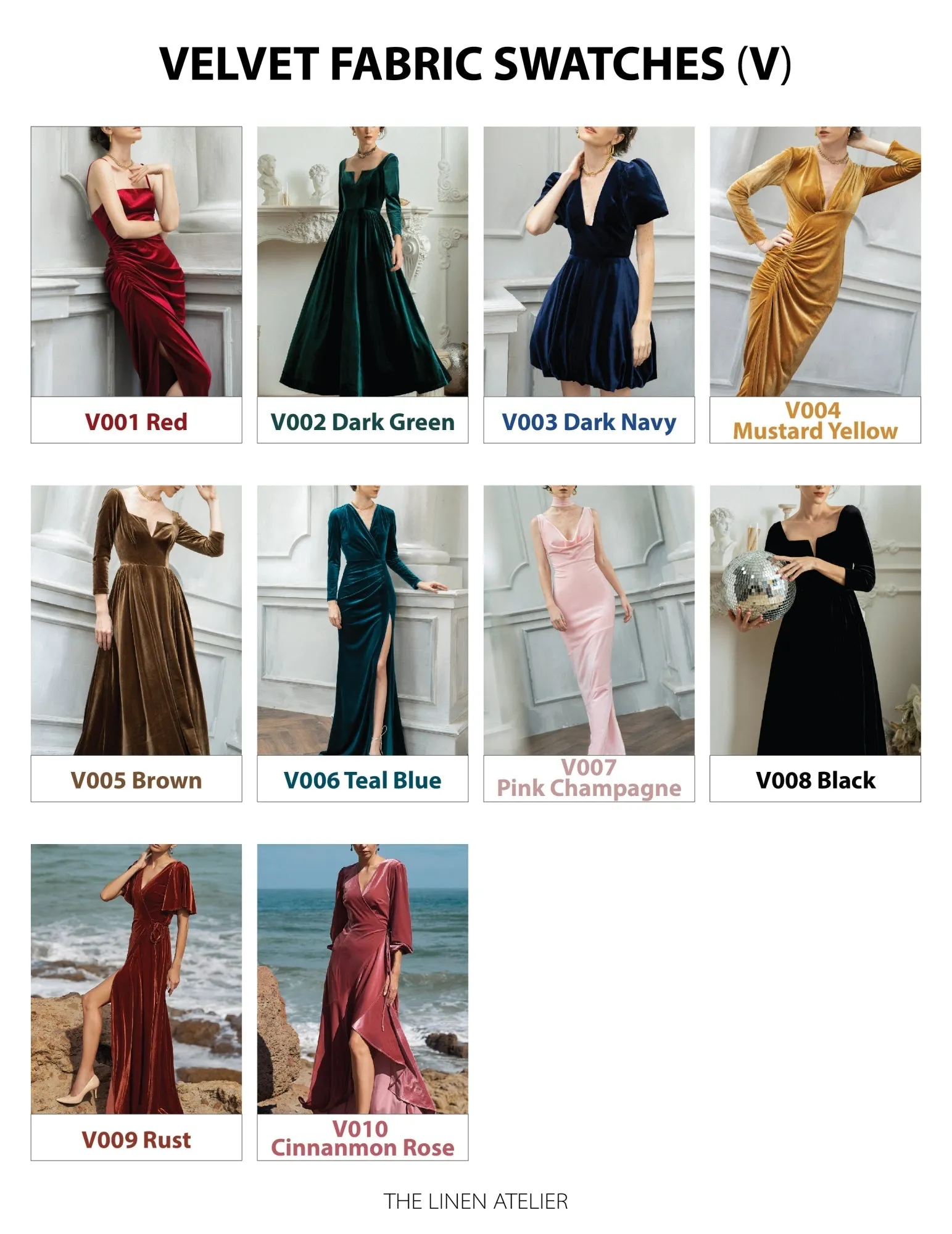 CARA Emerald Green Velvet Wedding Dress