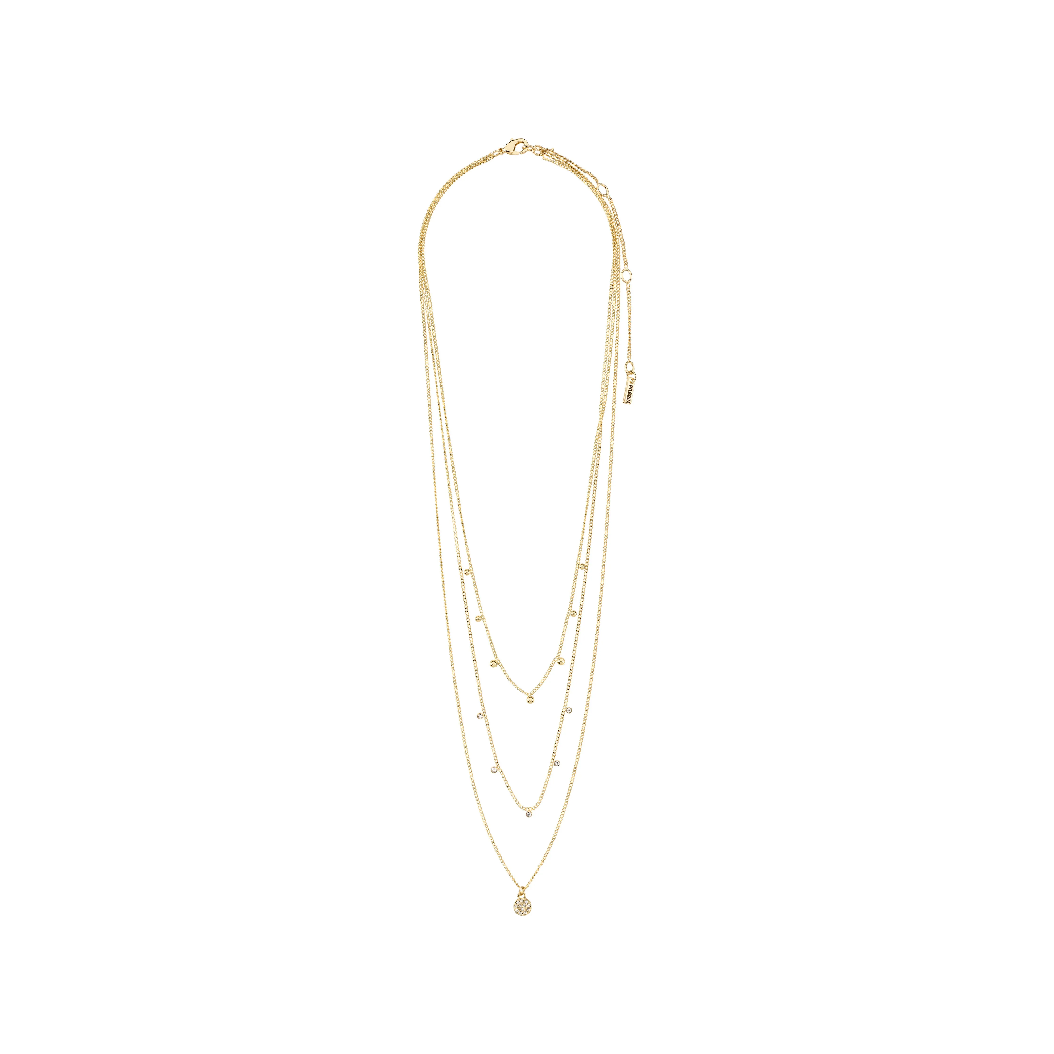 CHAYENNE recycled crystal necklace gold-plated
