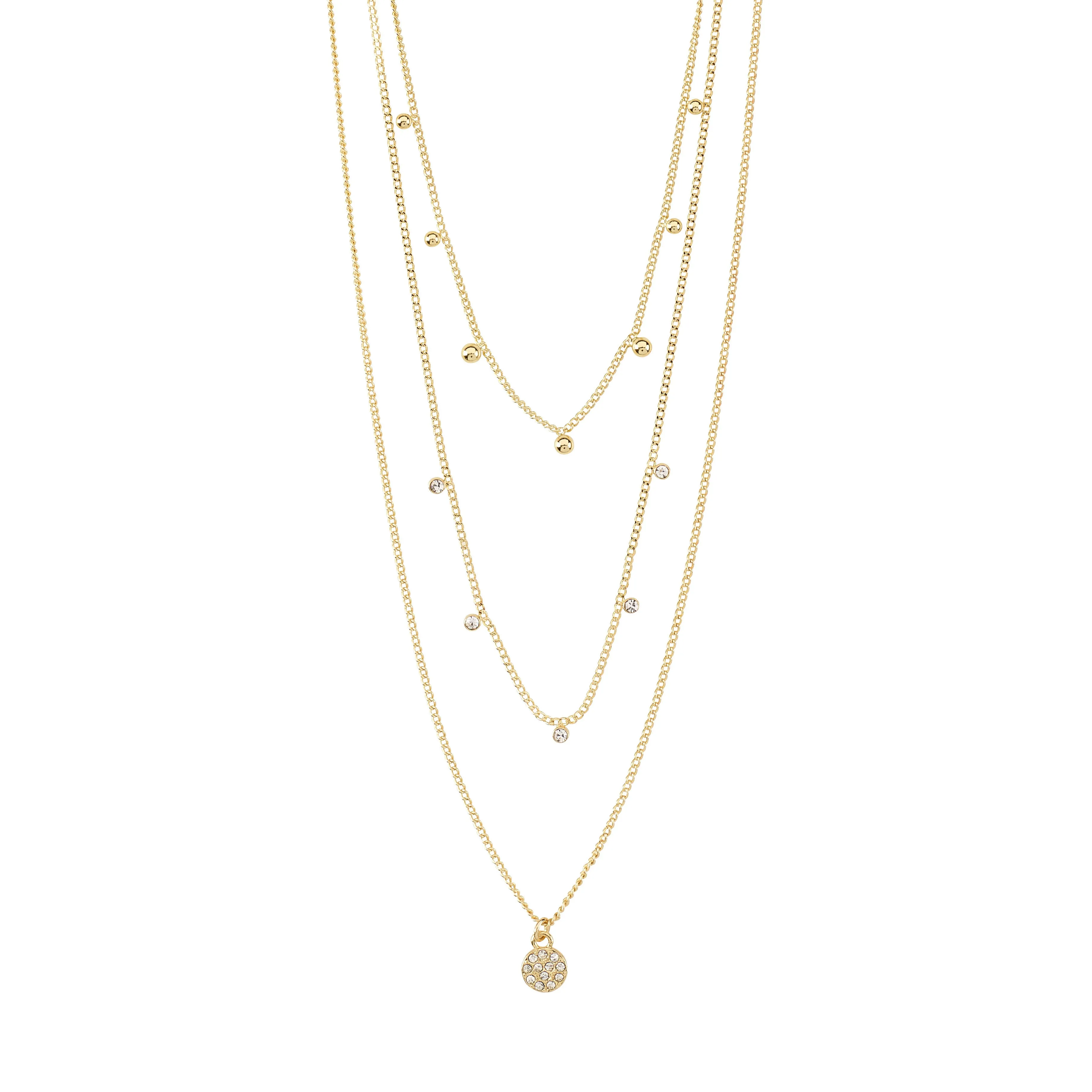 CHAYENNE recycled crystal necklace gold-plated