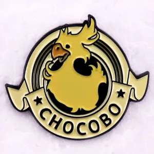 Chocobo brooch Final Fantasy game Enamel Pin kawaii animal brooch jewelry Gift