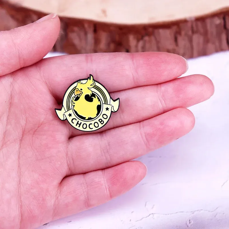 Chocobo brooch Final Fantasy game Enamel Pin kawaii animal brooch jewelry Gift