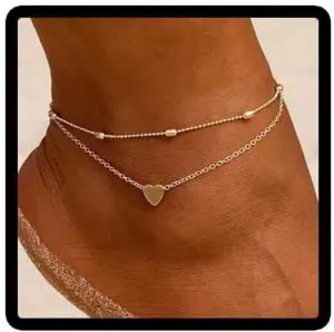Clataly Pineapple Anklet Bracelets Multilayer Love Turtle Beaded Ankle Summer Accessories Beach Foot Jewelry for Women