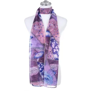 Cleo Leaf Pink Scarf