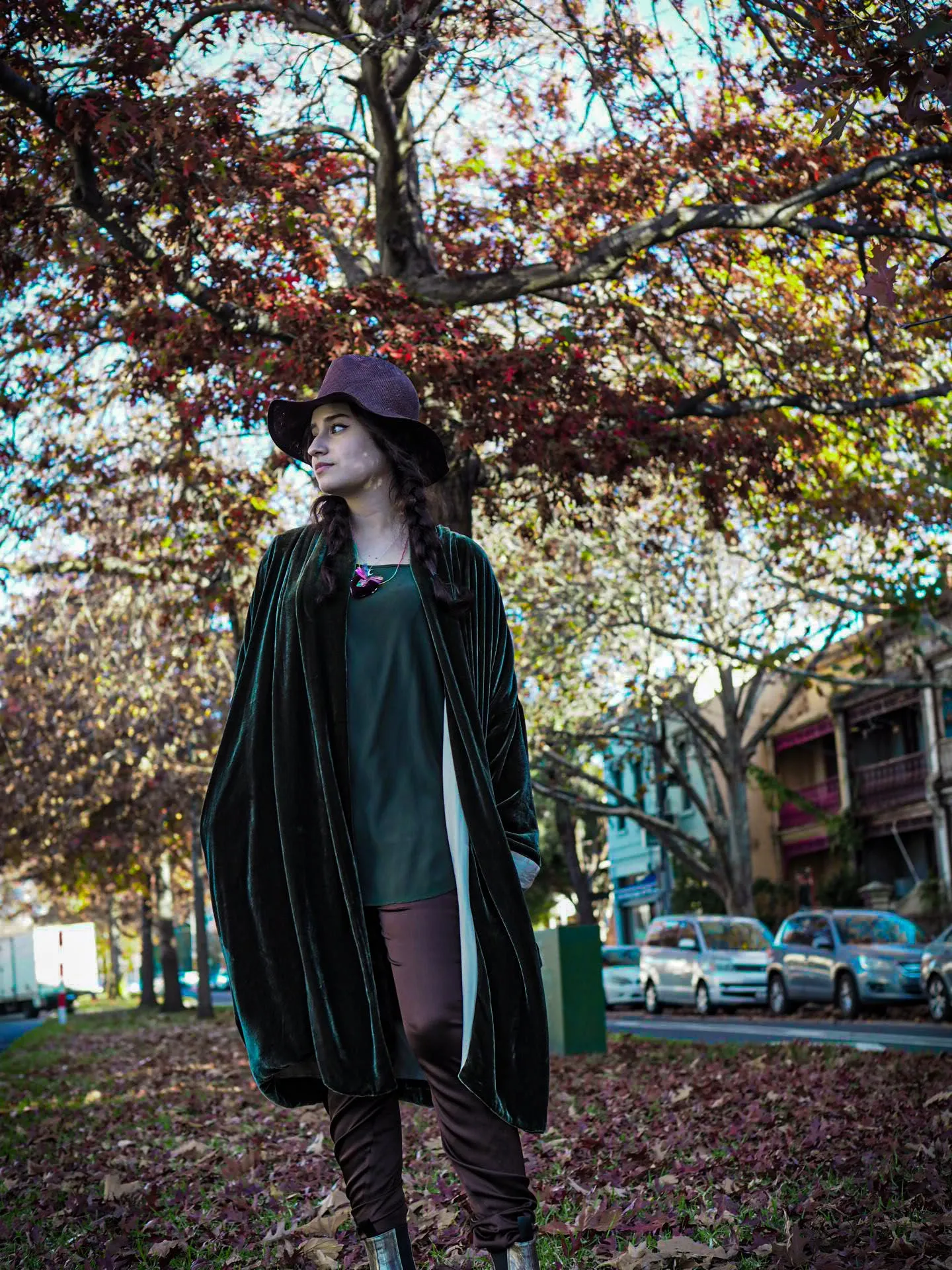 Cocoon coat (Silk velvet ) - Gold