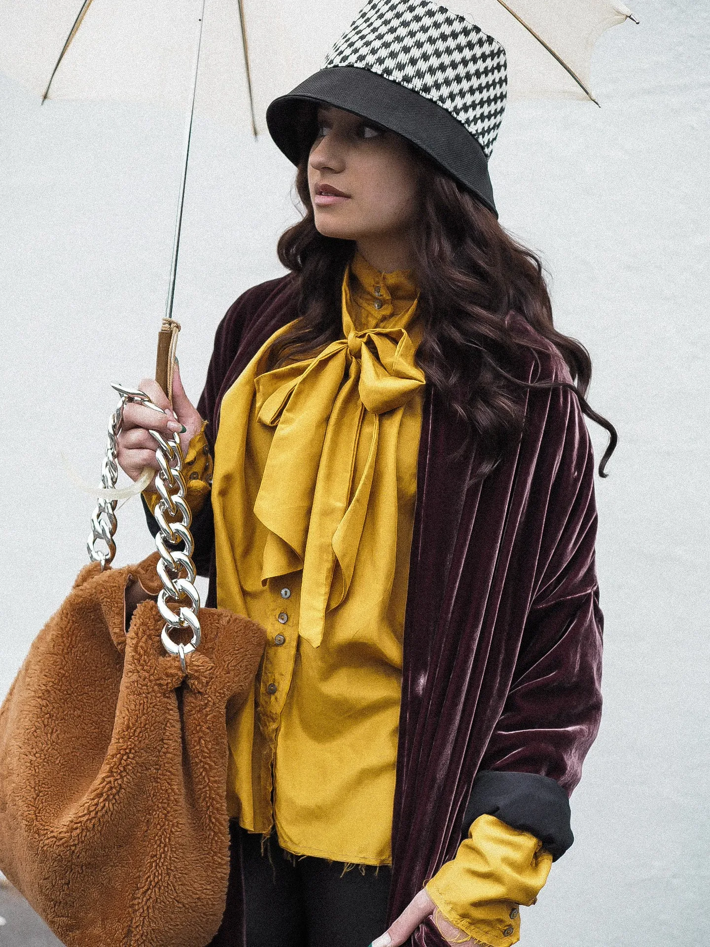Cocoon coat (Silk velvet ) - Gold