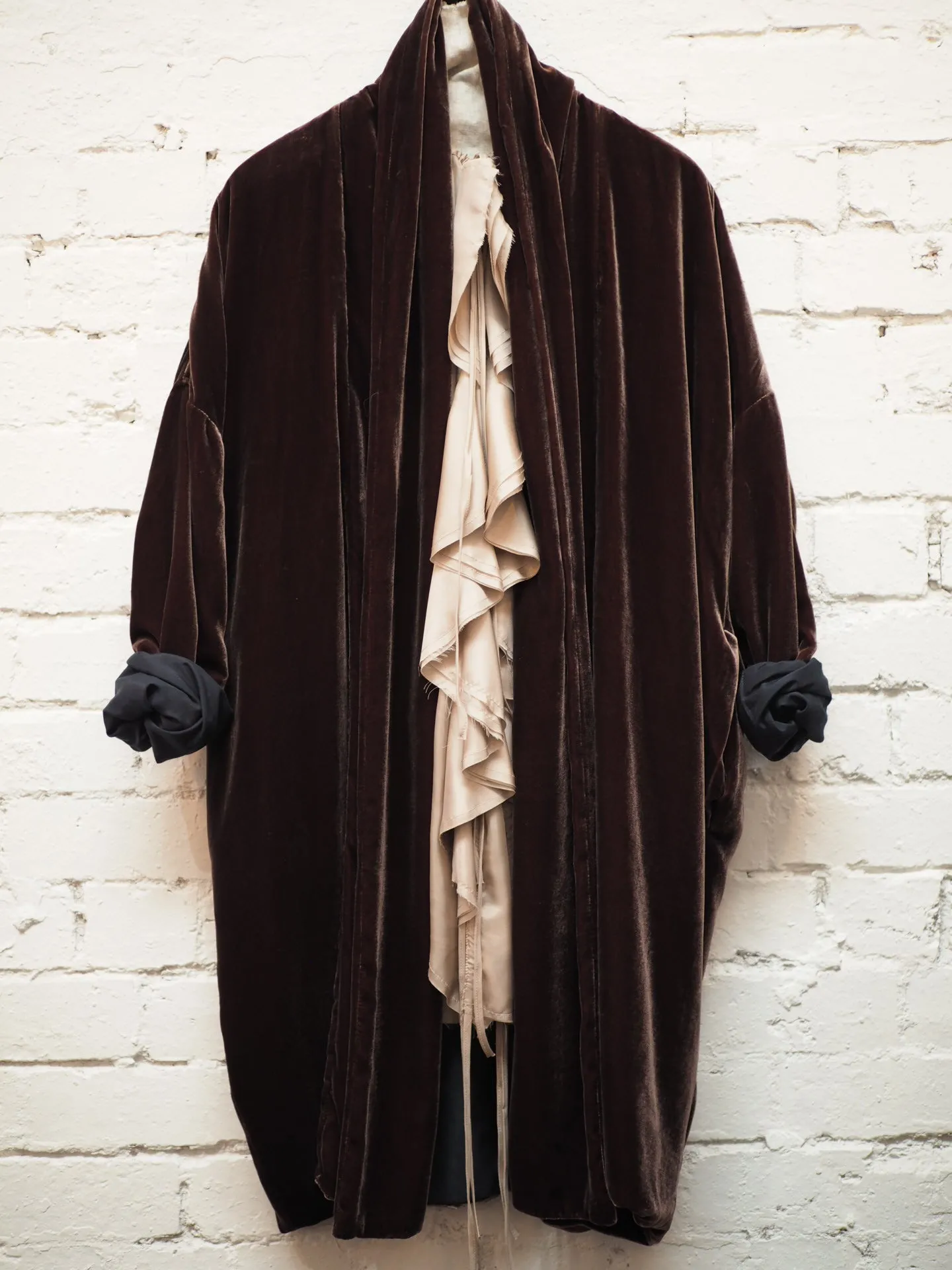 Cocoon coat (Silk velvet ) - Gold