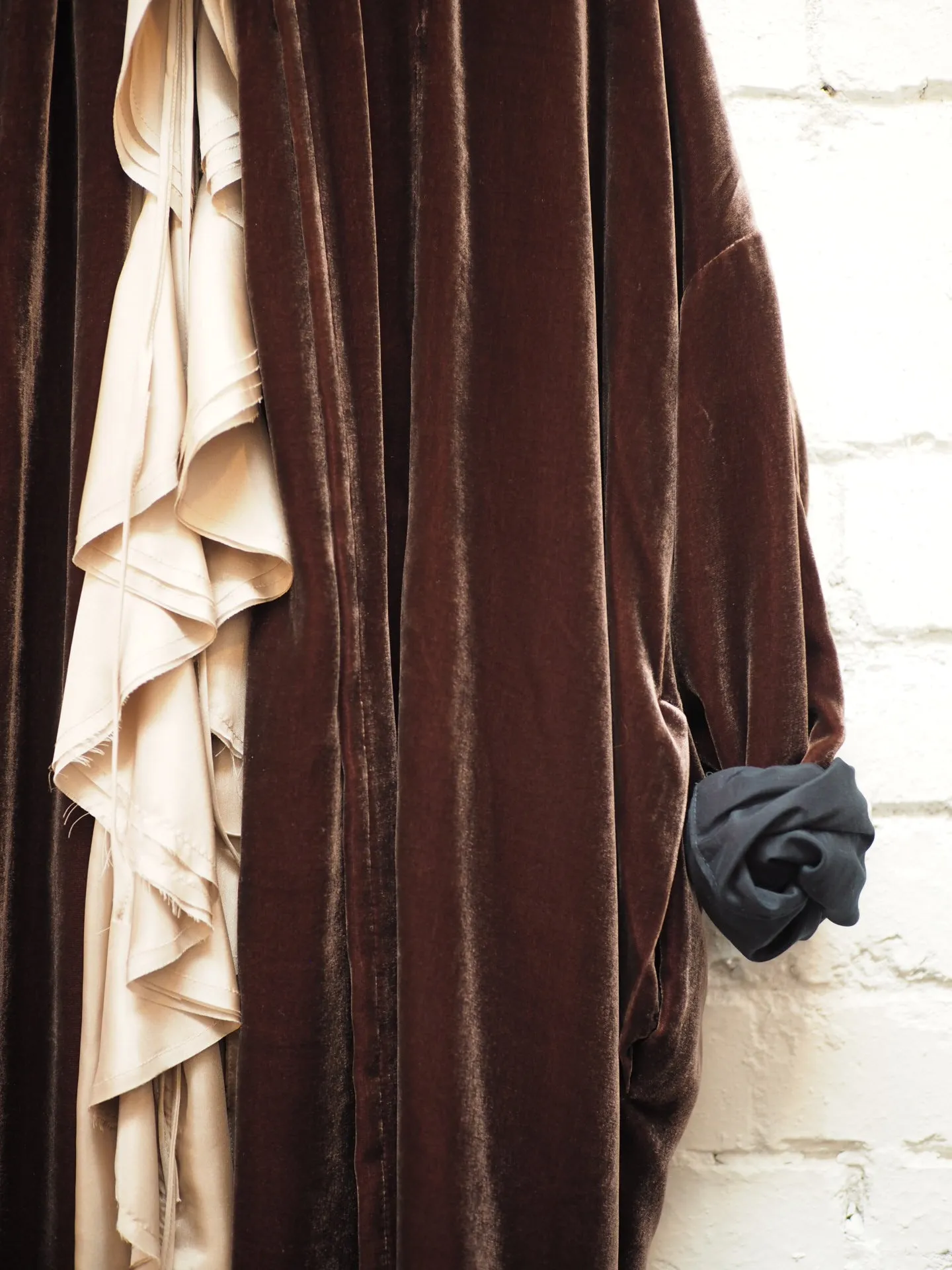 Cocoon coat (Silk velvet ) - Gold