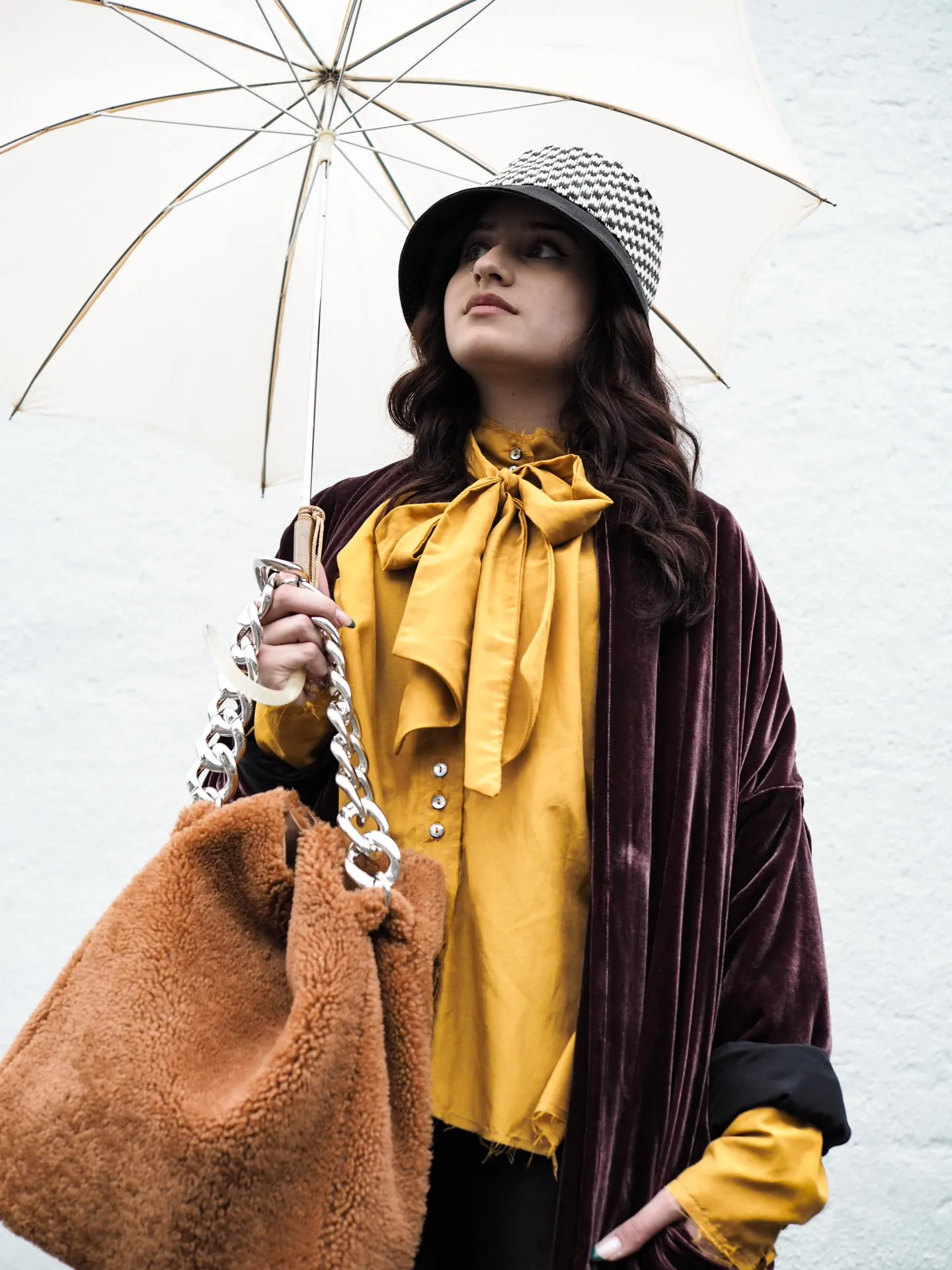 Cocoon coat (Silk velvet ) - Gold