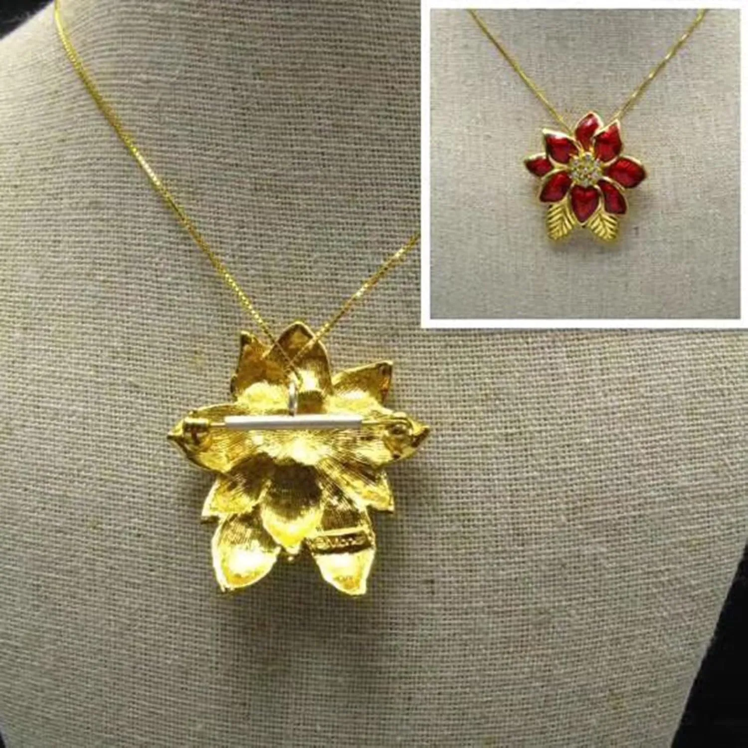 Convertible Necklace and Brooch Adapter Pin to Pendant Converters Jewelry Accessories Alloy for Brooch Necklace, 13MM, Silver