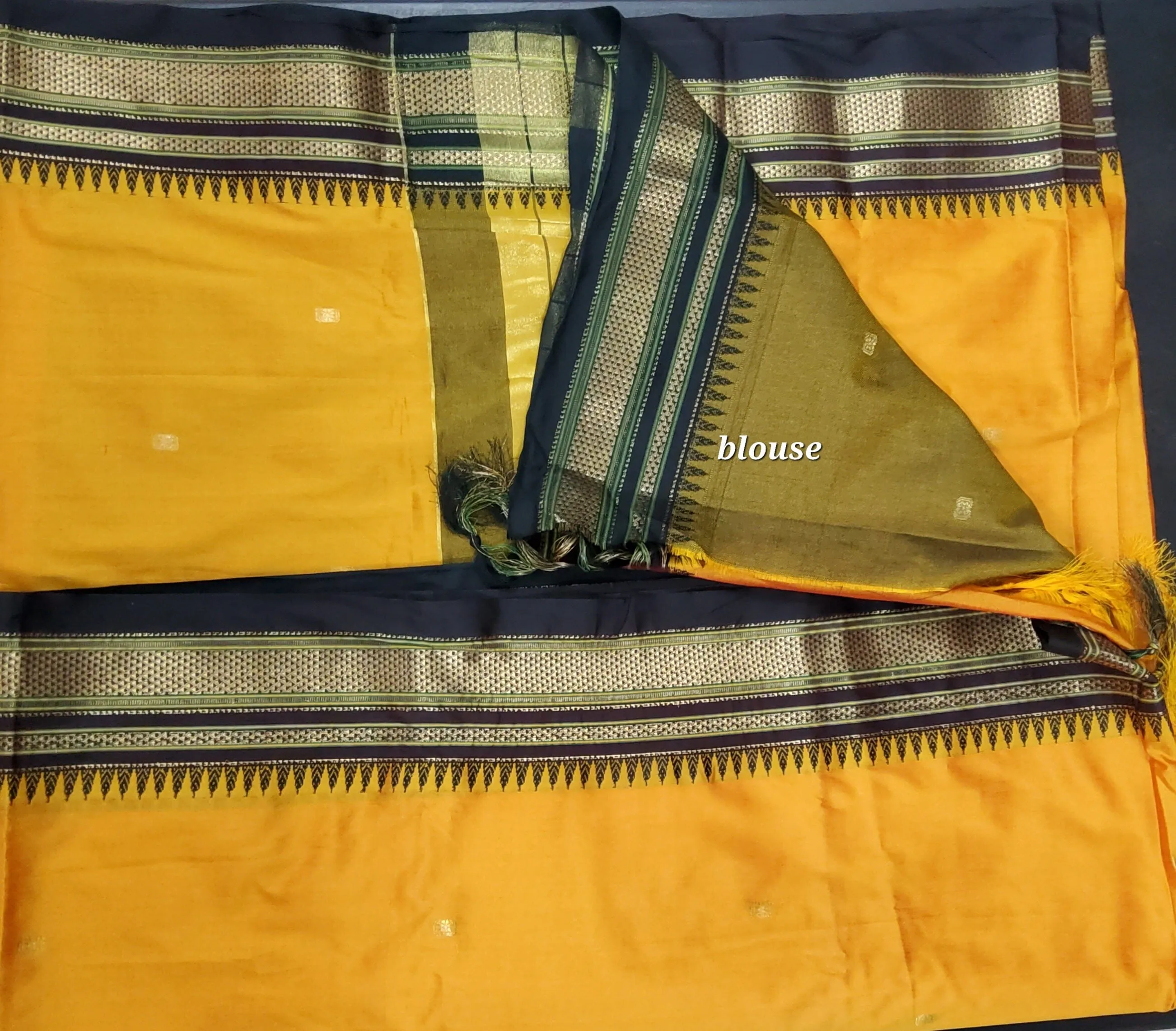Cotton Silk Saree with ilkal border and all over bootis