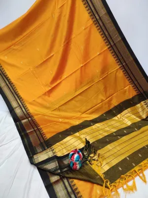 Cotton Silk Saree with ilkal border and all over bootis