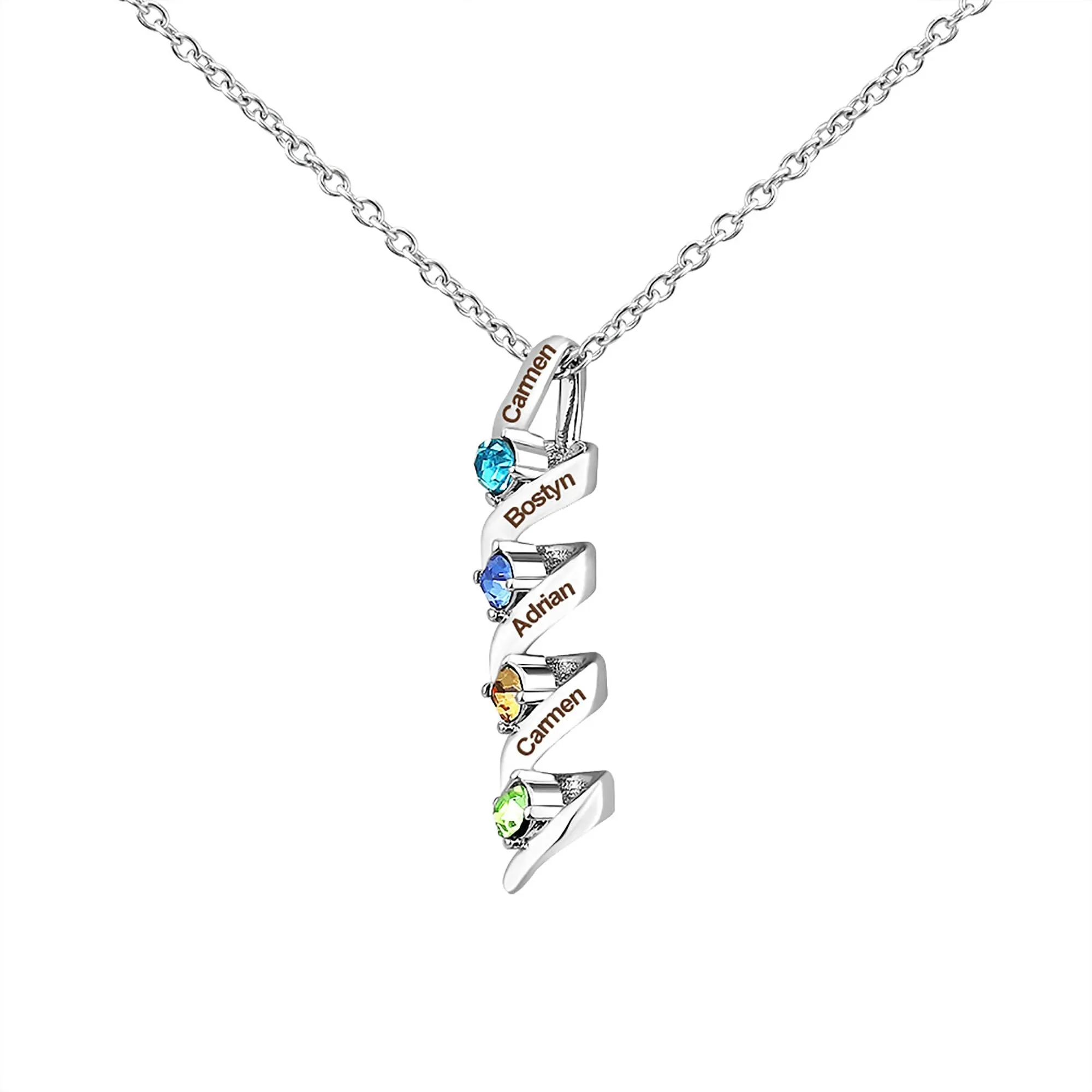 Customizable Birthstone Pendant Necklace For Women Choker Mom Birthday Jewelry