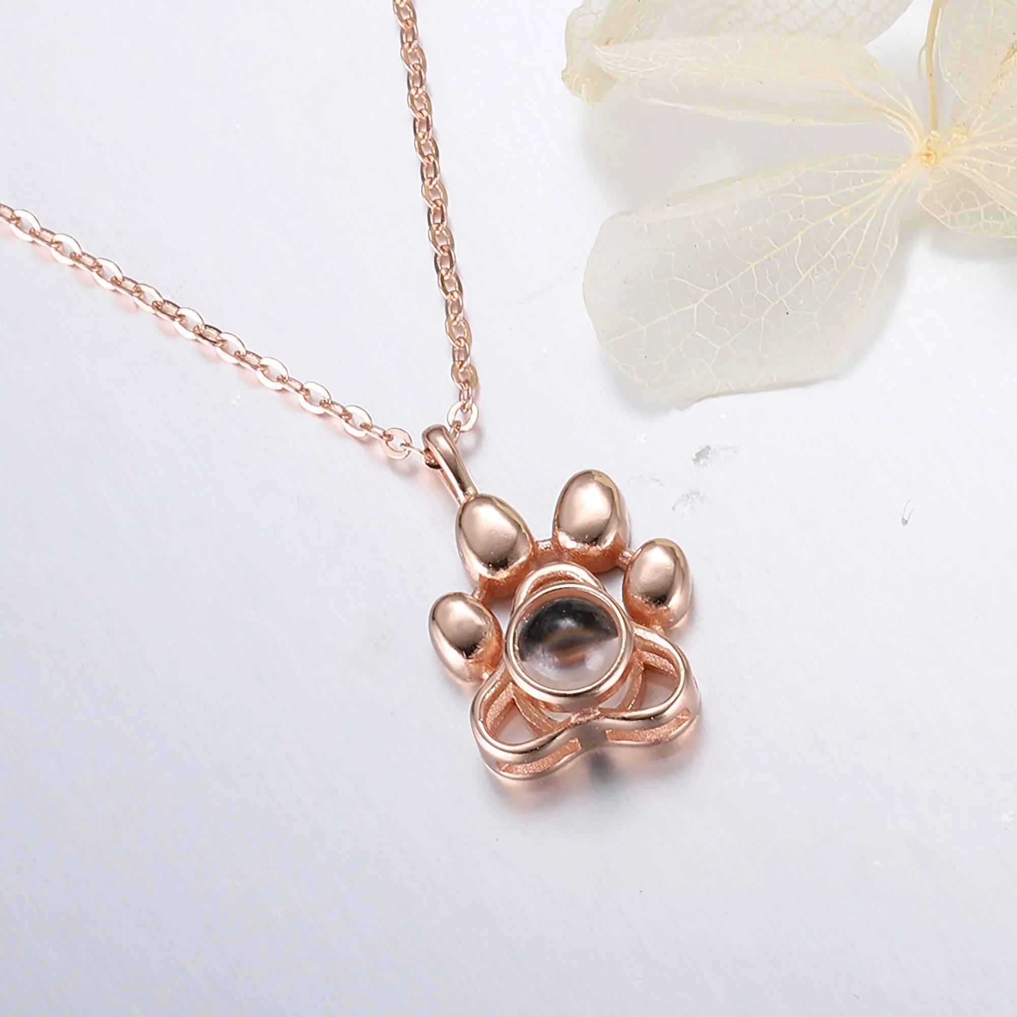 dog memorial necklace with picture Pendant Personalized Projection Necklace