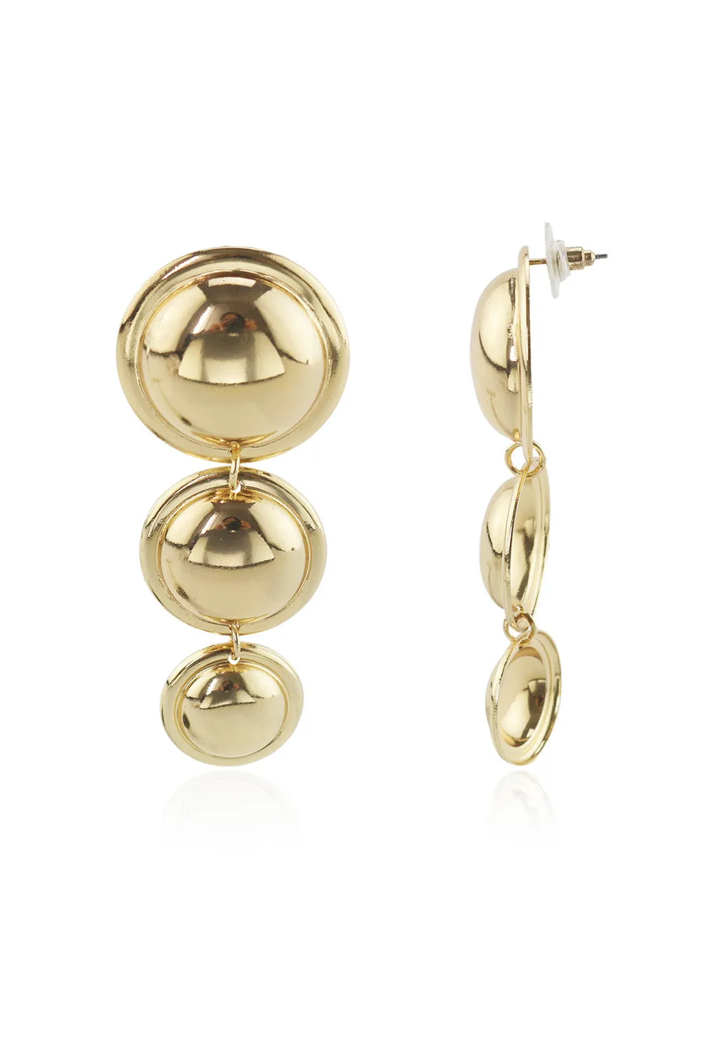 Echo Gold Dome Earrings