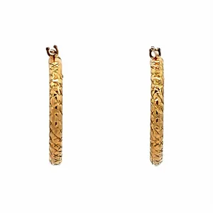 Estate Yellow Gold Hoop Earrings
