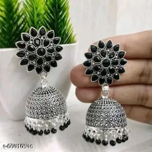 Everyday Elegance: Silver-Plated Casual Earrings &amp; Studs with Beads &amp; Stones