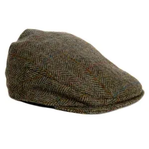 Flat Cap Country Green Harris Tweed