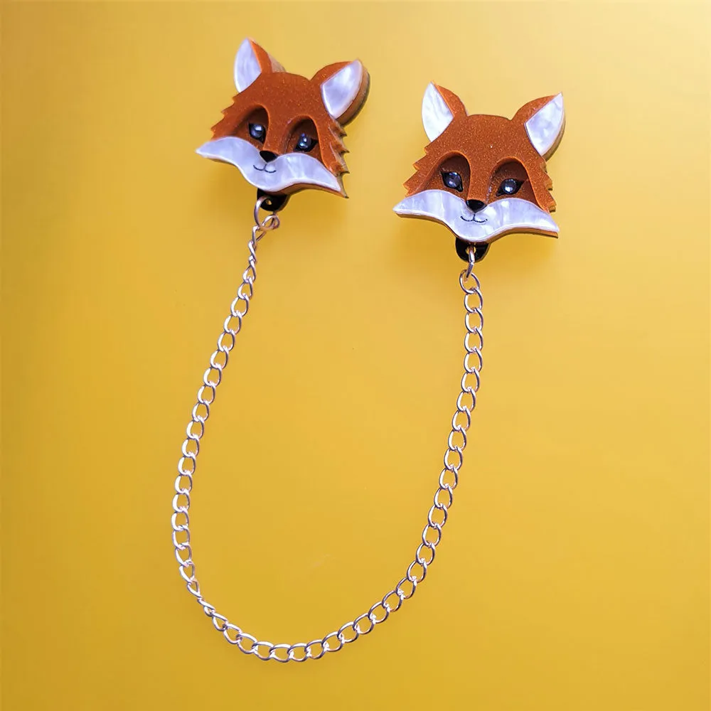 Fox Collar Clips by Cherryloco