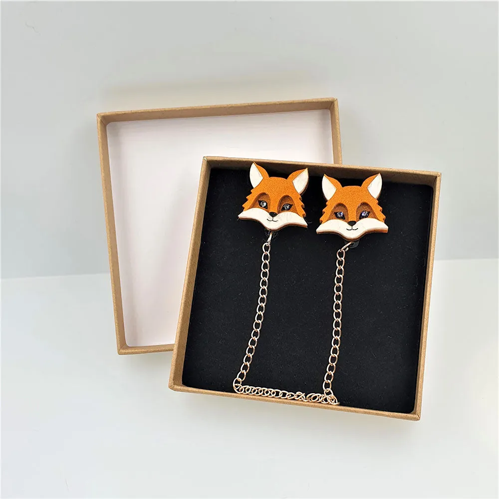 Fox Collar Clips by Cherryloco