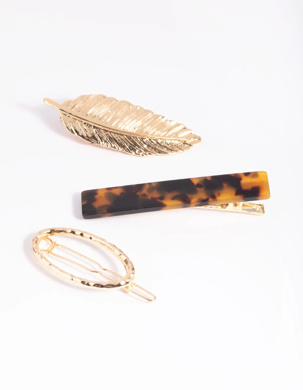 Gold & Tortoiseshell Clips