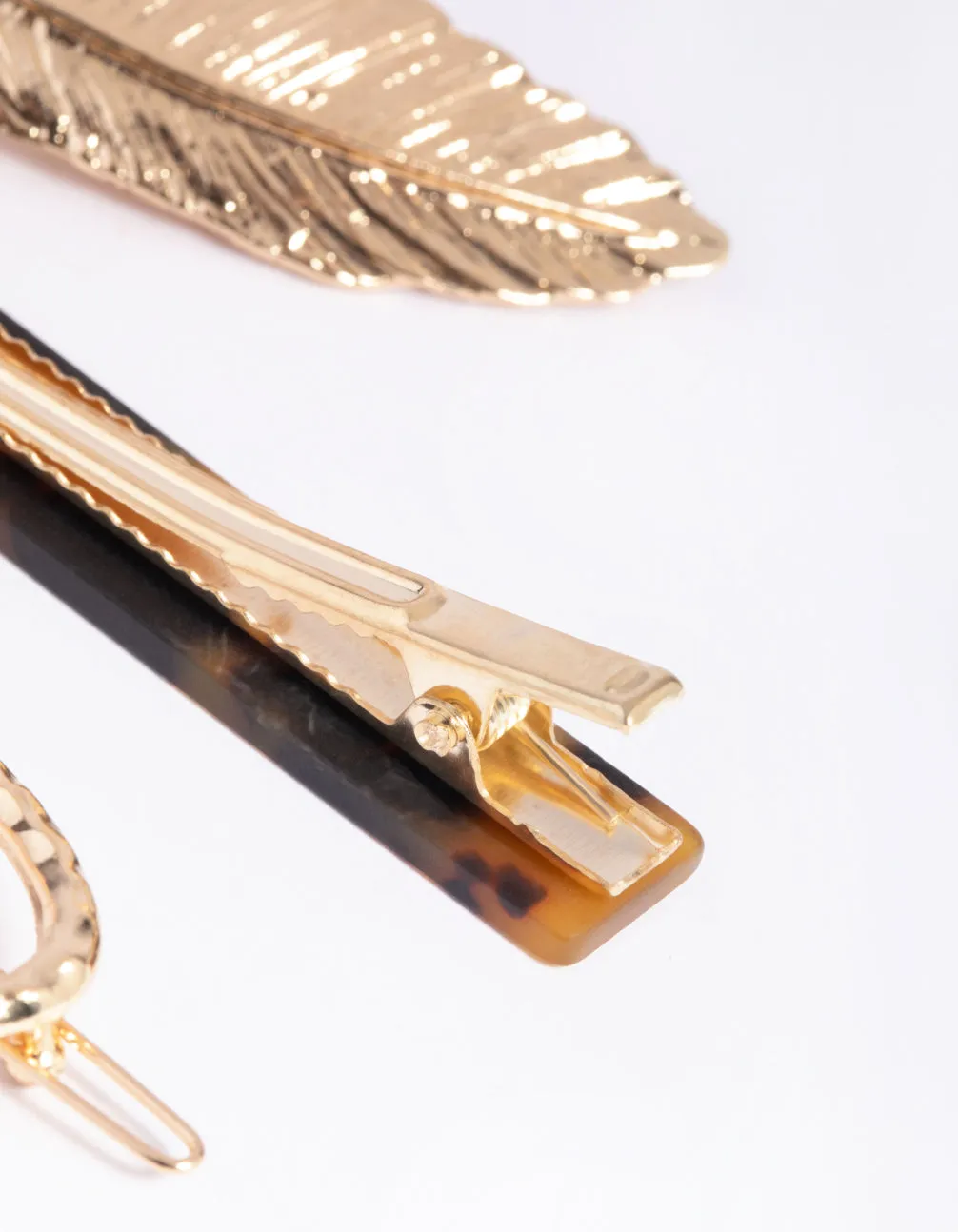 Gold & Tortoiseshell Clips